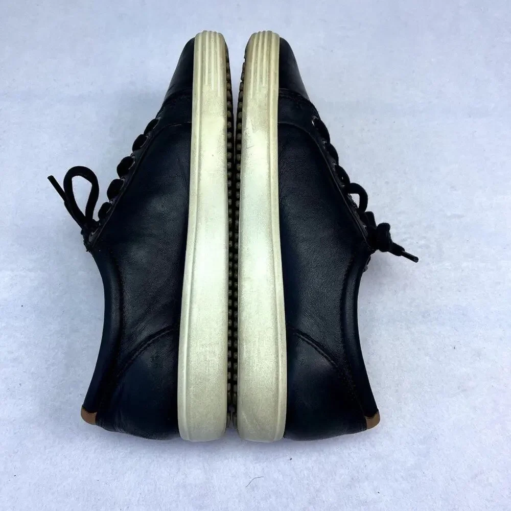 Ecco Sneakers Mens US:9  EUR 42 Black Activewear Leather Lace Up Low Top